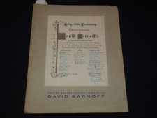1961 DAVID SARNOFF SENATE TRIBUTE TESTIMONIAL PROGRAM - GREAT PHOTOS - K 2050 picture