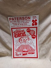 ALAIN ZERBINI CIRCUS POSTER FROM PATERSON NEW JERSEY 14