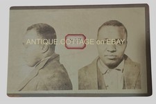 1926 antique AFRICAN AMERICAN MUG SHOT topeka kansas WILL PORTER burglery larson picture