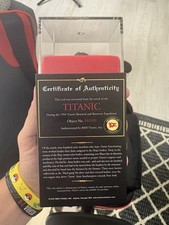 Titanic White Star Coal Artifact Display Case w/ Certificate of Authenticity picture