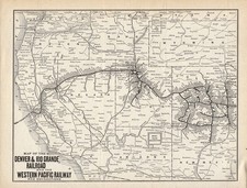 1911 Denver and Rio Grande Railroad System Map Vintage Railway Map 3213 picture