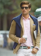 POLO Ralph Lauren Male Model Magazine 2 Page Print Ad picture