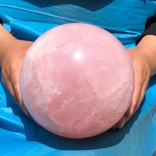 9.76LB Large Natural Pink Rose Quartz Sphere Crystal Ball Reiki Healing picture