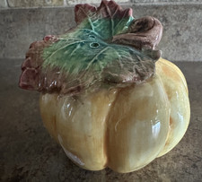 Vtg. 1993 Fitz & Floyd Classics ( 1 ) Pumpkin Salt / Pepper Shaker picture