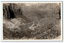 c1920's View From The Great Arch Zion National Park Utah UT RPPC Photo Postcard picture