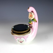 Antique Continental / French ? Porcelain Hinged Trinket / Seals Box picture