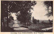Follansbee West Virginia Street Scene Greeting Antique Postcard K77966 picture