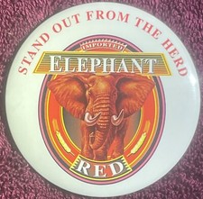 🐘 Vintage 1990s Elephant Red Beer Pin