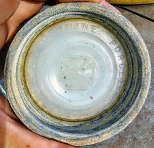 Antique Genuine Boyd's Cap For Mason Jars Zinc Lid Stamped Maltese Cross  picture