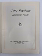 Colts Revolvers Automatic Pistols Catalog and Price List Vintage Cir 1928 Nice picture