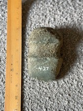 Authentic Ancient Southwest 3/4 Grooved Stone Axe Head Great Condition picture