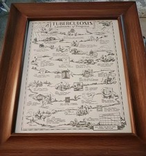 RARE TUBERCULOSIS Landmarks of Progress Pictoral 8x10 Poster~400 B.C. -1929 A.D. picture