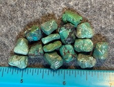 15 Turquoise Nugget Indian Trade Beads Navajo Indians 1800's picture