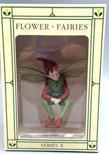 Flower Fairies Series X The Elf Fairy #6956 Hanging Ornament Figurine w/ Box picture