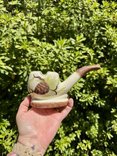 Cash Family Hand Painted Ceramic Tobacco Smoking Pipe 1945/1946 Erwin TN picture