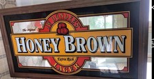 Huge VTG JW Dundee's Honey Brown Extra Rich Lager Beer Sign Mirror  52