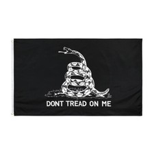 Black Dont Tread on Me Flag 3ft X 5ft  picture