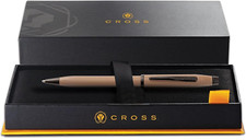 Cross Century II Earthy Beige With Black PVD Ballpoint Pen New In Box AT0082-166 picture