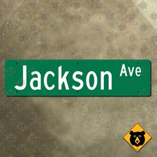 Jackson Avenue highway road street sign Escalon California 24x6 picture
