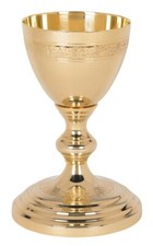 Chalices, Etched Design Chalice With Paten (USUALLY SHIPS WITHIN 2 DAYS) picture