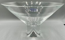 BADASH Crystal Monaco Pedestal Fruit/Centerpiece Bowl Mouth Blown Krosno Poland picture