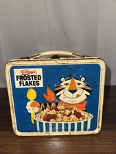 Vintage 1969 Kellogg’s Aladdin Tony Tiger Frosted Flakes Rice Krispies Lunch Box picture