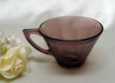 2012 Vintage Hazelware Amethyst Purple Moroccan Glass Teacup picture