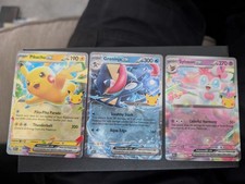 Pikachu Ex 053/128 Greninja Ex 021 Sylveon Ex 071 Pokemon 30th Celebration TCG picture