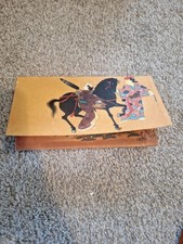 VTG 1973 Japanese Zemliya Wagami Paper Wallet Kyoto Yuzenzome Horse w/ Insert picture