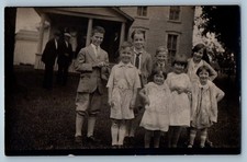c1930's Childrens Smiling House Front Jackson MI RPPC Photo Vintage Postcard picture