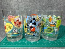 Vintage Walt Disney McDonalds 2002 100 Years of Magic Glasses Tumblers Set of 3 picture