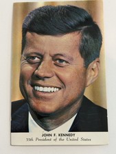 Vintage Plastichrome USA President John F. Kennedy Postcard-P39691 picture