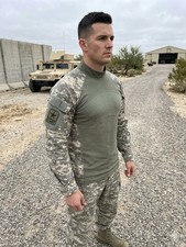 Massif Advanced Combat Shirt Mens Medium Green Digital Camo US ARMY Type 1 picture