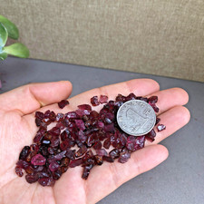 140+pcs Rare tiny Garnet semi-precious stone pieces specimens 40g A2741 picture