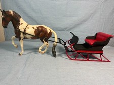 CM 1:9 Scale  One Horse Open Sleigh Red/Black with 2 Shaft Lengths picture