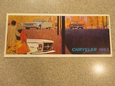 VINTAGE ORIGINAL 1963 CHRYSLER 10 PAGE SALES  BROCHURE picture