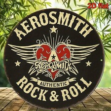 Aerosmith Rock Vintage Music Logo Tin Metal Signs Home Décor 8x8  picture