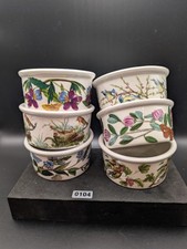 Set 6 Vintage Portmeirion Ramekins Birds of Britain (4) Botanic Garden (2) picture