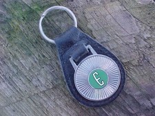 1958 1959 FORD EDSEL E CLASSIC CAR CHROME LEATHER KEY FOB UNIQUE EXC NOS picture