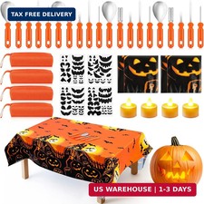 Tioncy 4 Set Complete Halloween Pumpkin Carving Kits Tools Set Bulk picture