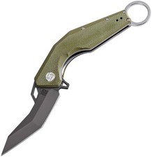 Artisan Cobra Green G10 Folding Black D2 Steel Pocket Knife 1811PBGNF picture