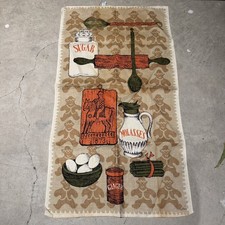 Vintage Lois Long Fallani & Cohn Tea Towel 100% Linen Gingerbread Baking Theme picture