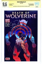 Death of Wolverine 1A McNiven CBCS 9.6 Witnessed Sig Leisten/Soule/McNiven 2014 picture