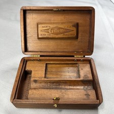 Vintage 1920s Gillette Richwood Gumwood Safety Razor Case Empty 100% Original picture