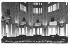 Interior View Baha'i House of Worship Wilmette Illinois 1963 Real Photo Postcard picture