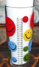 Hazel Atlas 1960s Smiley Face Drink Mixer Shaker 8 1/4