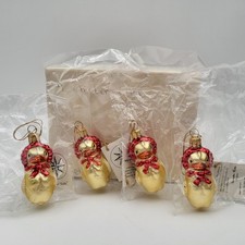 Set of 4 Christopher Radko Chicken Little Easter Christmas Ornament New Sealed picture