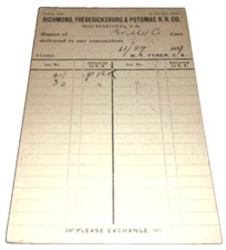 NOVEMBER 1897 RF&P RICHMOND FREDERICKSBURG & POTOMAC FREIGHT CARS INTERCHANGED picture