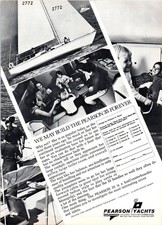 1971 Pearson 35 Sailing Yacht Family Dinner Vintage Print Ad Nautical Wall Art picture