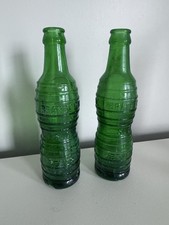 1929 Brandywine Sugar Beverage Root Glass Green Bottles Pair Farm Found picture